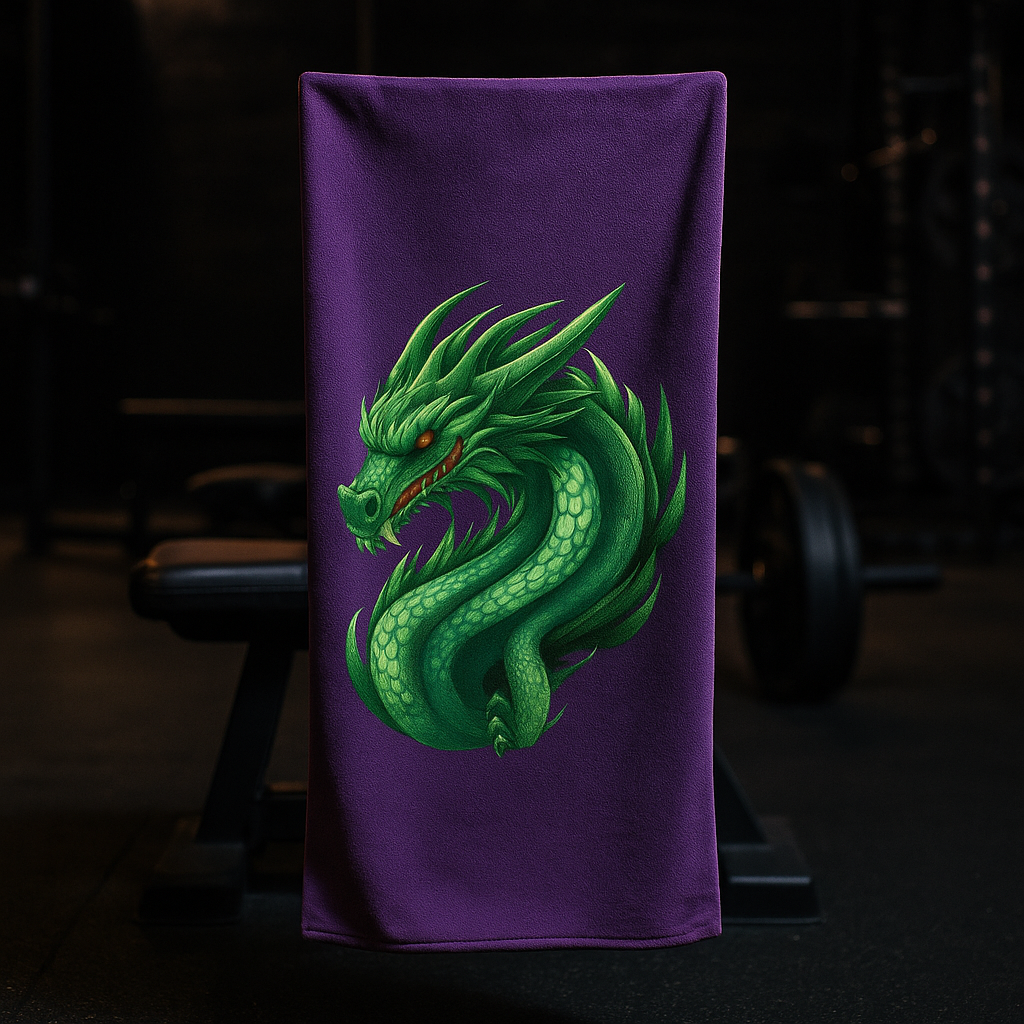 Quick-drying gym towel - Dragon