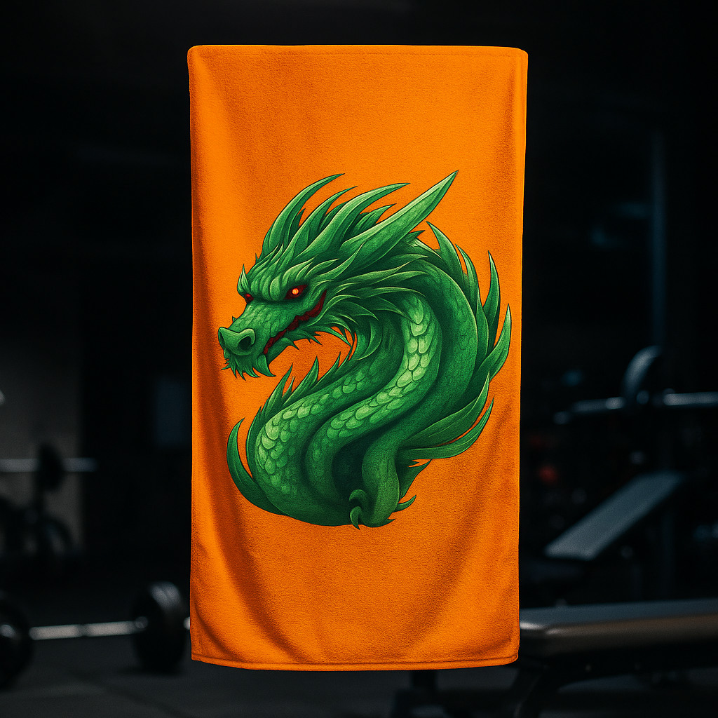 Quick-drying gym towel - Dragon