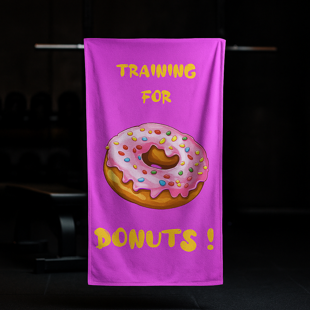 Quick-drying gym towel - Training for donuts ! 🍩