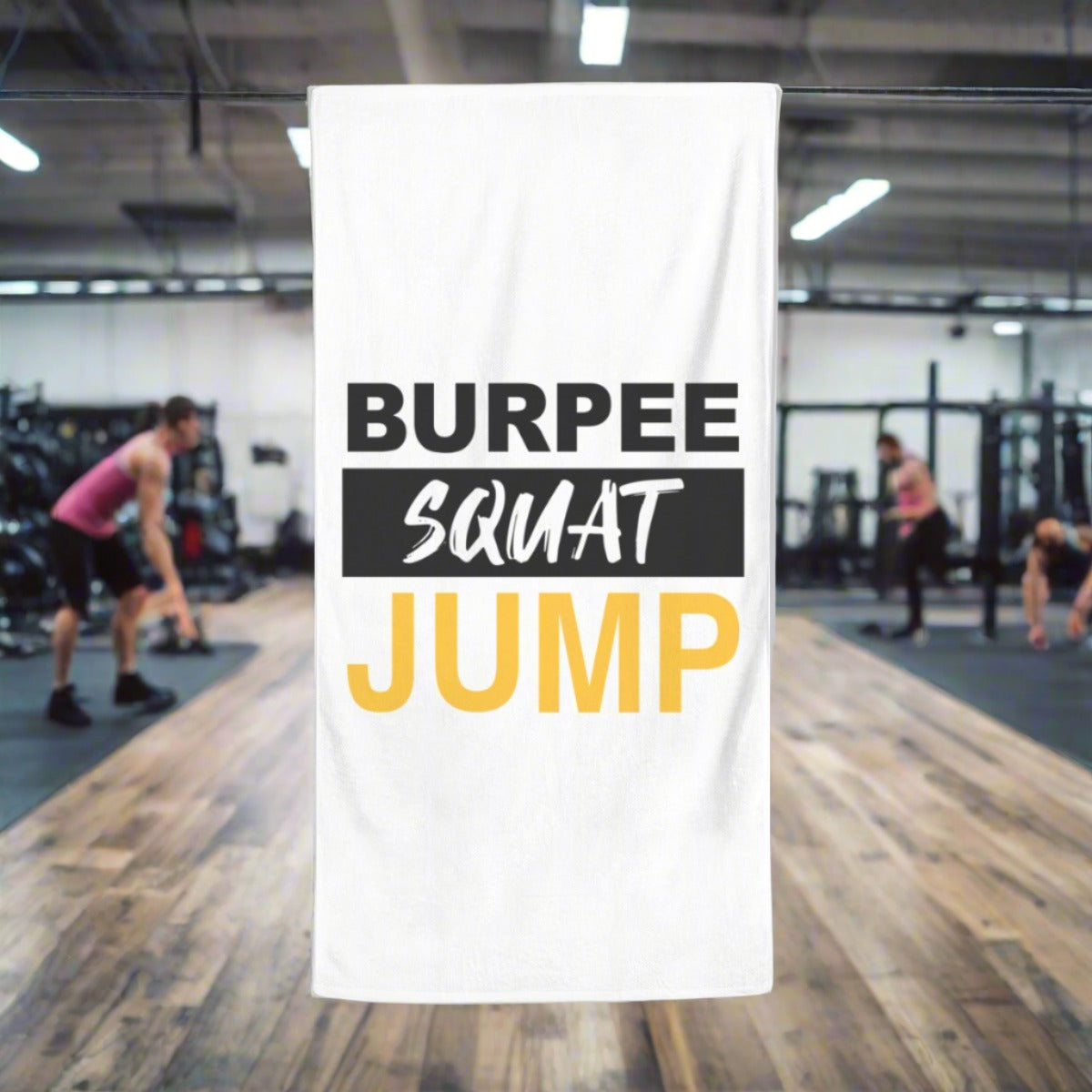 Quick-drying gym towel - Burpee Squat Jump