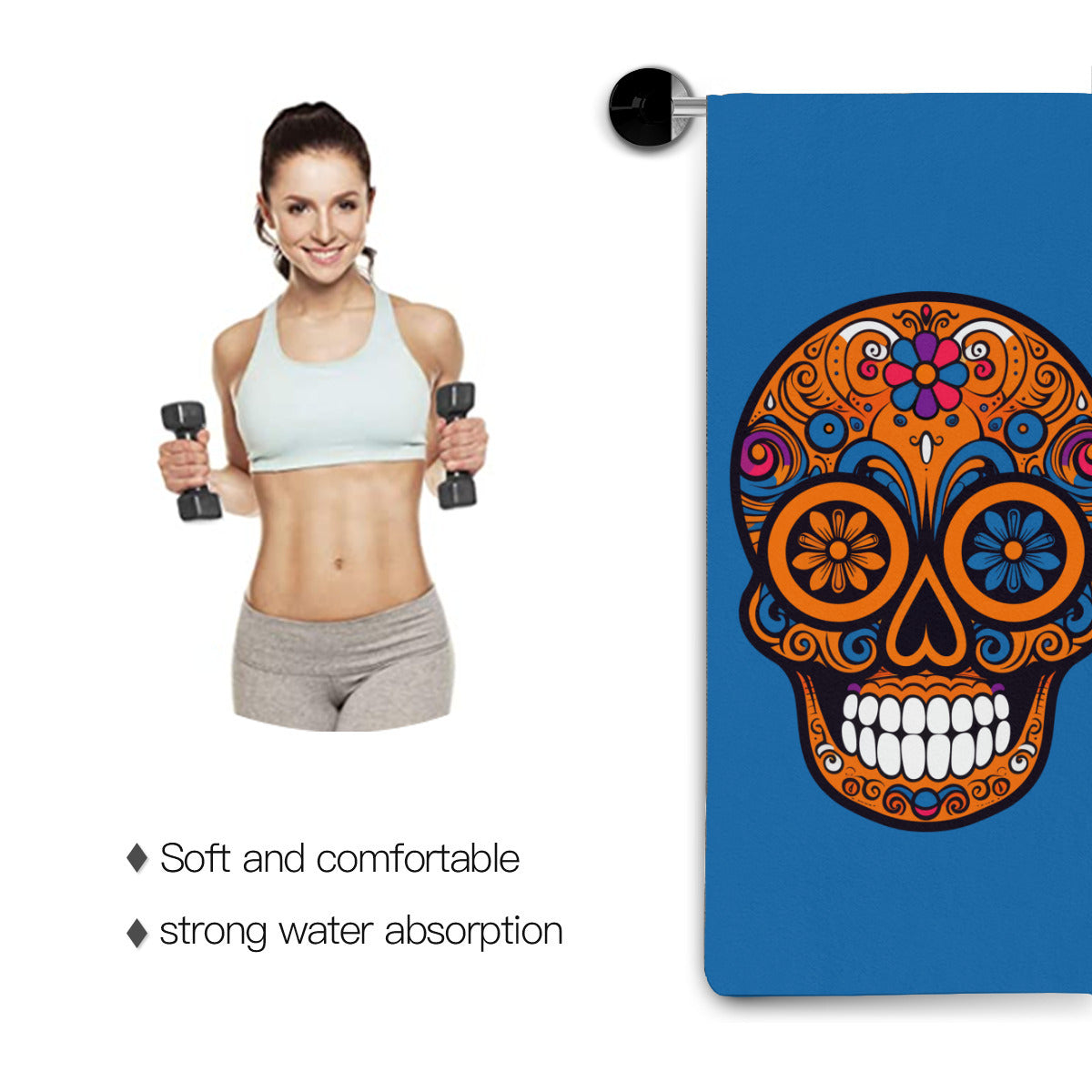 Quick-drying gym towel - Muerte dos