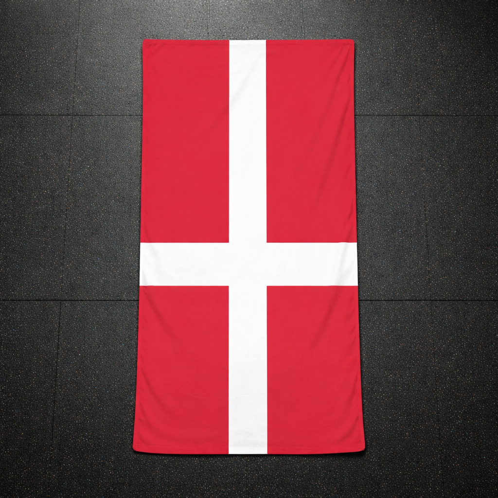 Quick-drying gym towel - Denmark flag