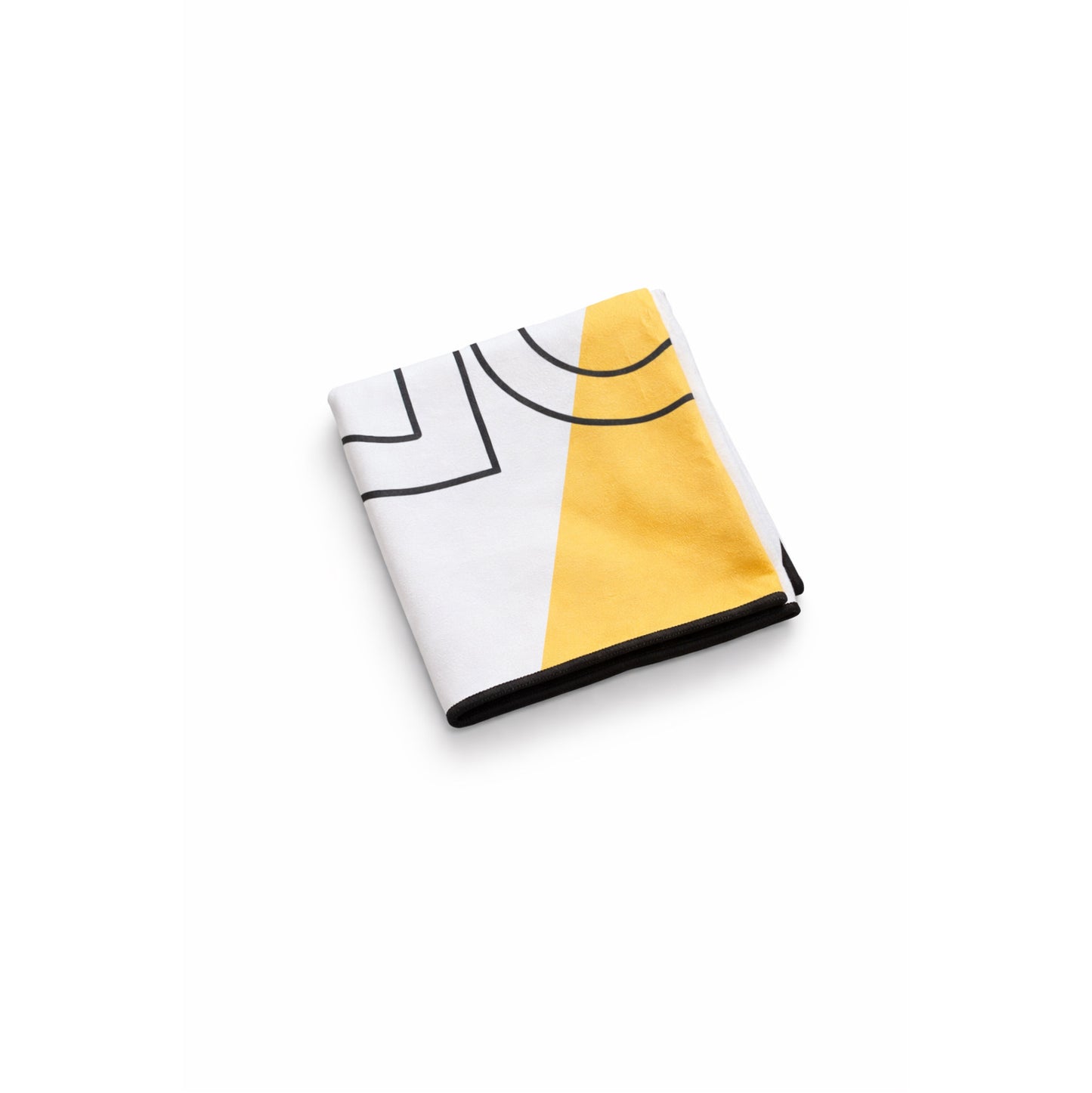 Quick-drying gym towel - Body attack white/yellow