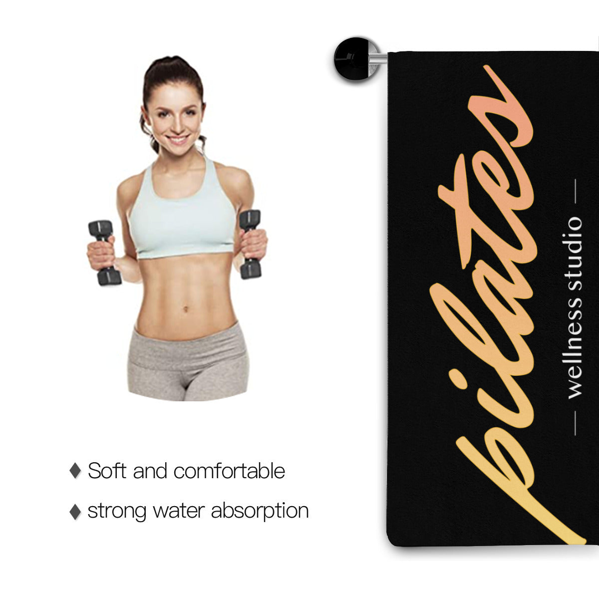 Quick-drying gym towel - Pilates