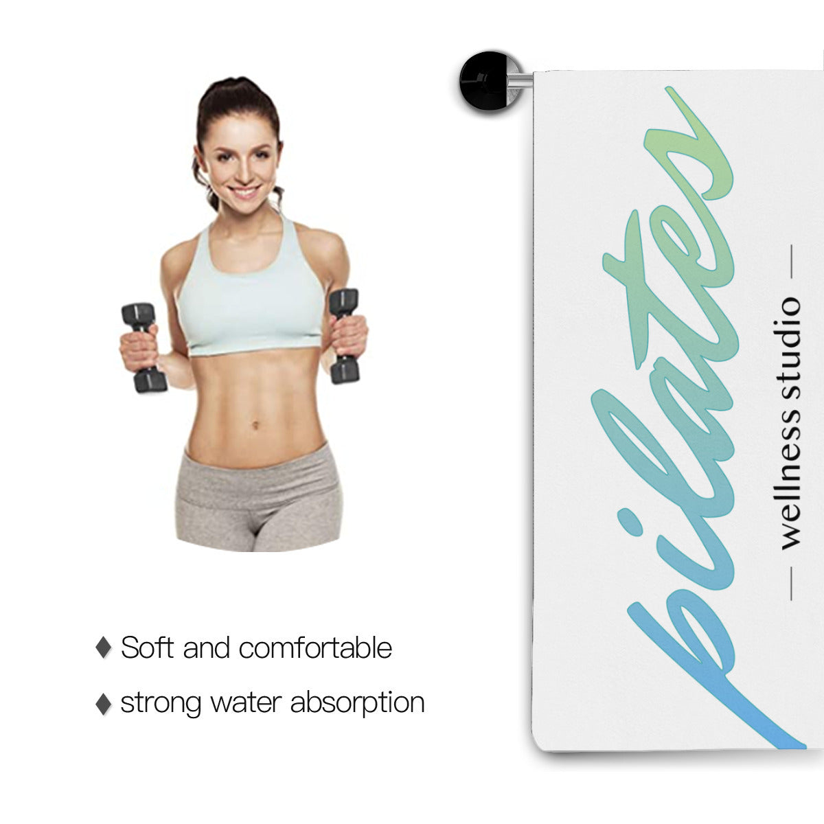 Quick-drying gym towel - Pilates